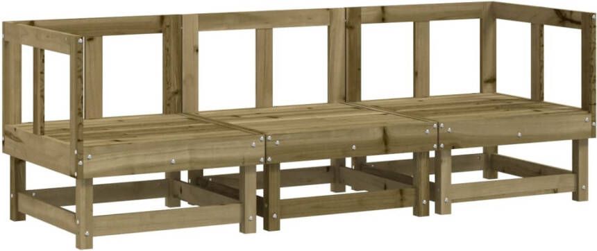 VIDAXL 3-delige Loungeset geïmpregneerd grenenhout - Foto 3