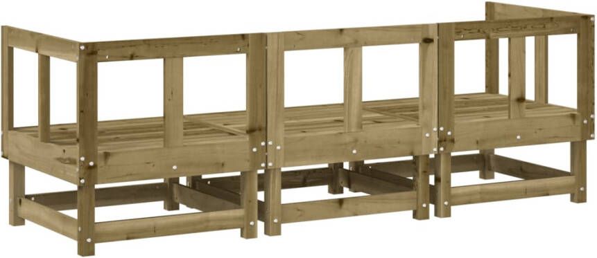 VIDAXL 3-delige Loungeset geïmpregneerd grenenhout - Foto 2
