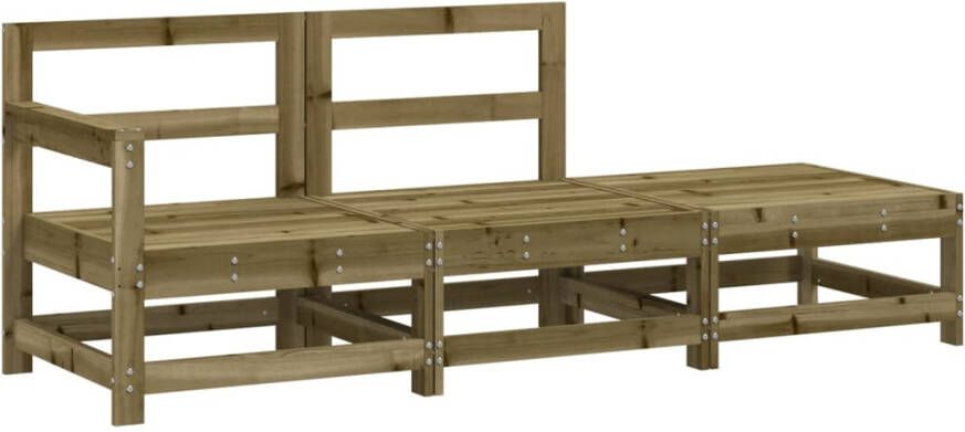 VIDAXL 3-delige Loungeset geïmpregneerd grenenhout - Foto 2
