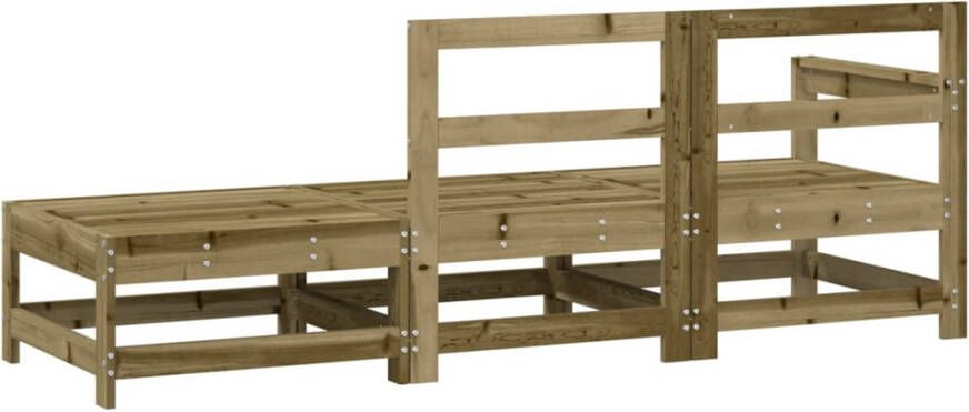 VIDAXL 3-delige Loungeset geïmpregneerd grenenhout - Foto 3