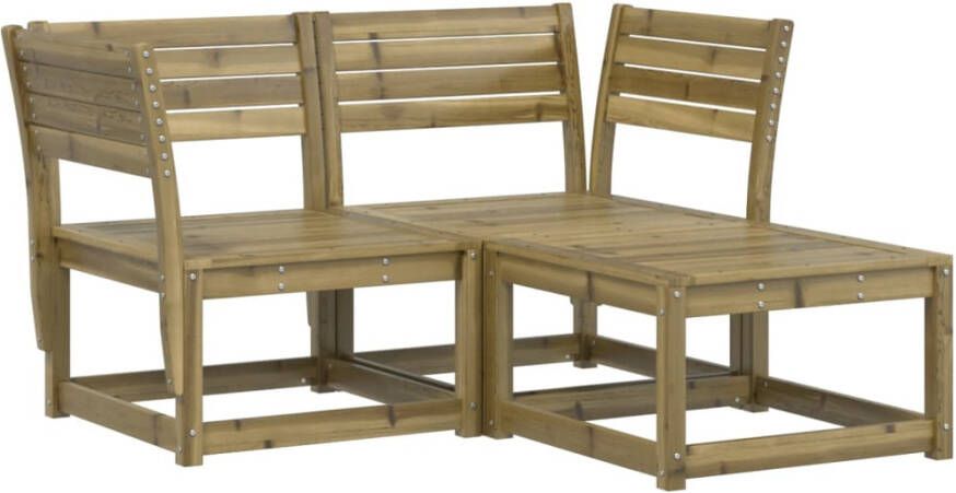 VIDAXL 3-delige Loungeset geïmpregneerd grenenhout - Foto 3