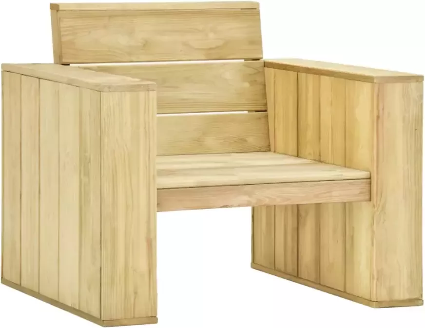 VIDAXL 3-delige Loungeset geïmpregneerd massief grenenhout