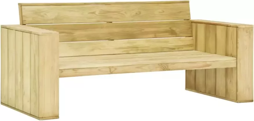 VIDAXL 3-delige Loungeset met kussens geïmpregneerd grenenhout