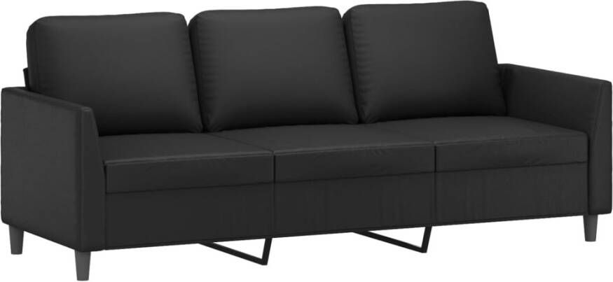 VidaXL -3-delige-Loungeset-met-kussens-kunstleer-zwart - Foto 1