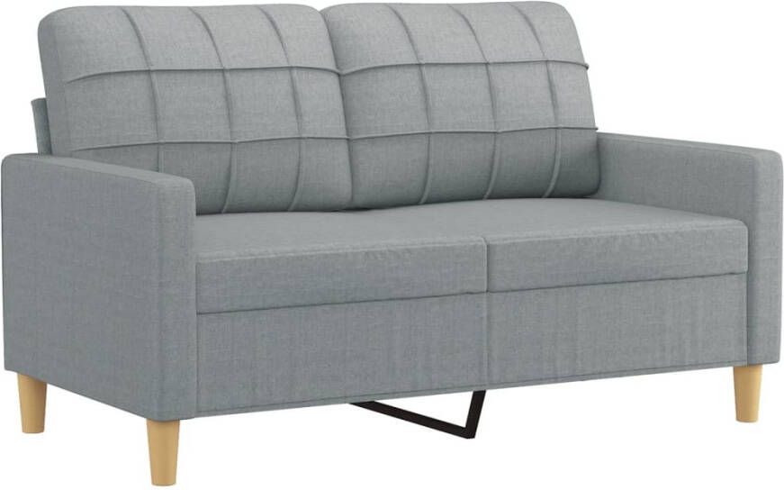 Vida XL vidaXL 3-delige Loungeset met kussens stof lichtgrijs-VXL-3201242 - Foto 3
