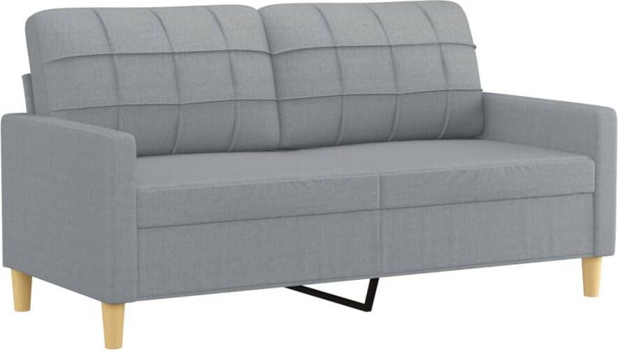 VidaXL -3-delige-Loungeset-met-kussens-stof-lichtgrijs
