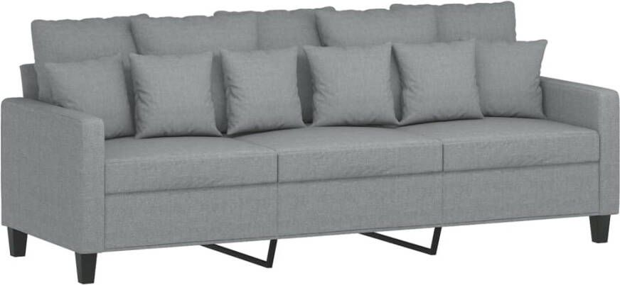 VidaXL -3-delige-Loungeset-met-kussens-stof-lichtgrijs - Foto 2