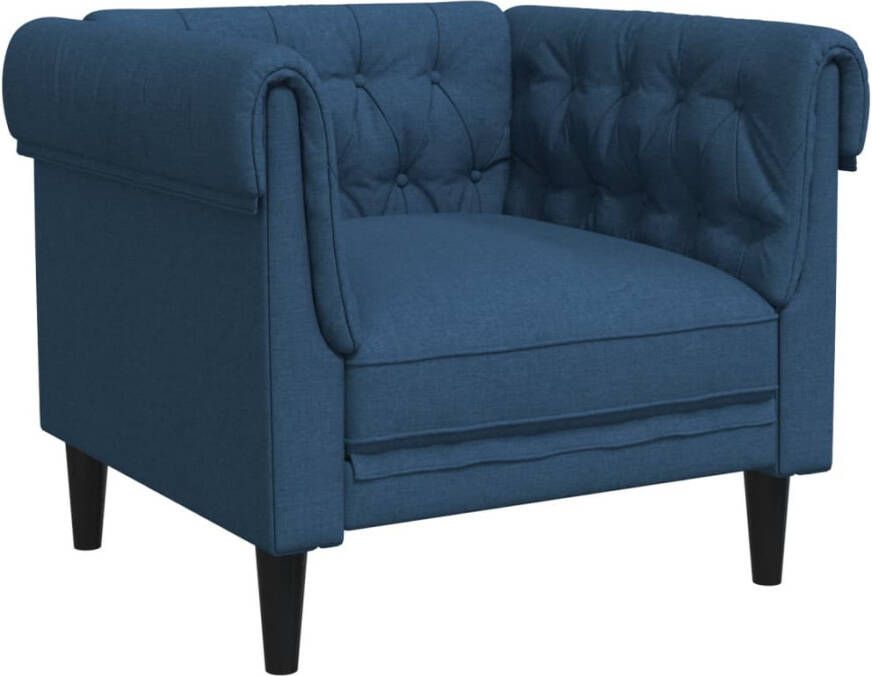 VidaXL -3-delige-Loungeset-stof-blauw - Foto 2