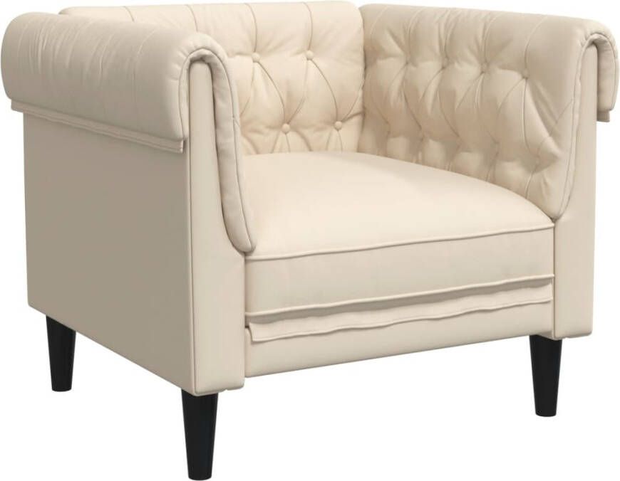 VidaXL 3-delige Loungeset stof crÃ¨mekleurig - Foto 2