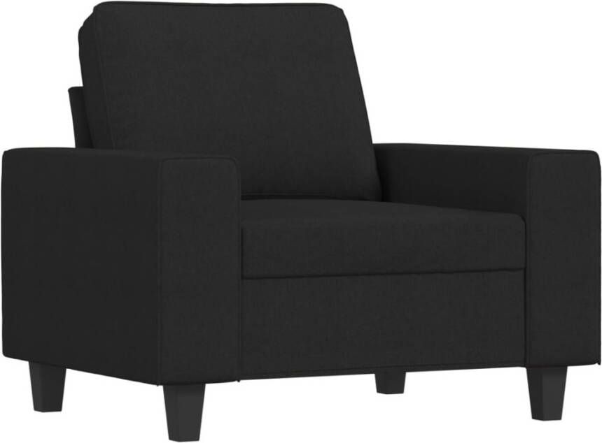 VidaXL -3-delige-Loungeset-stof-zwart - Foto 1