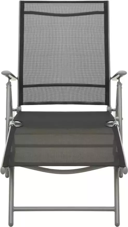 VidaXL 3-delige Loungeset textileen en aluminium zilverkleurig - Foto 3