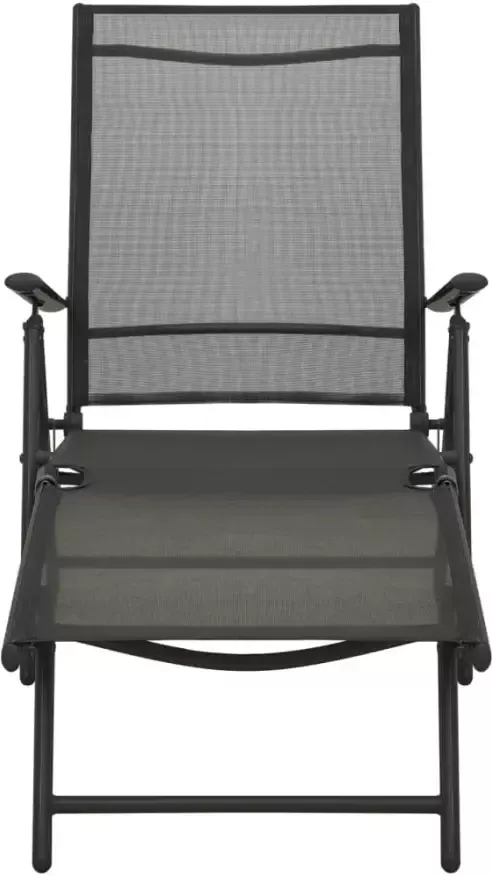 VidaXL 3-delige Loungeset textileen en aluminium zwart - Foto 3