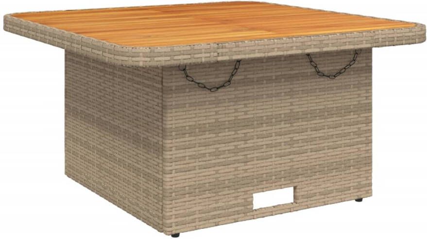 VIDAXL 3-delige Tuinset met kussens poly rattan beige - Foto 2