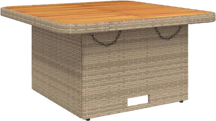 VIDAXL 3-delige Tuinset met kussens poly rattan beige - Foto 2