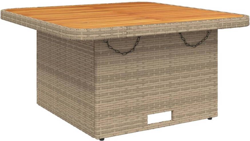 VIDAXL 3-delige Tuinset met kussens poly rattan beige - Foto 2