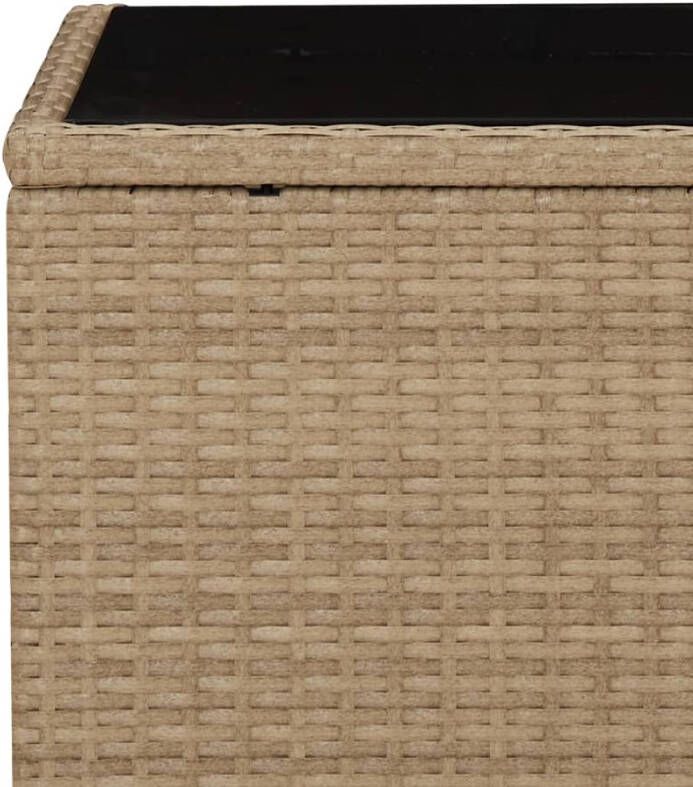 VIDAXL 3-delige Tuinset met kussens poly rattan beige - Foto 2