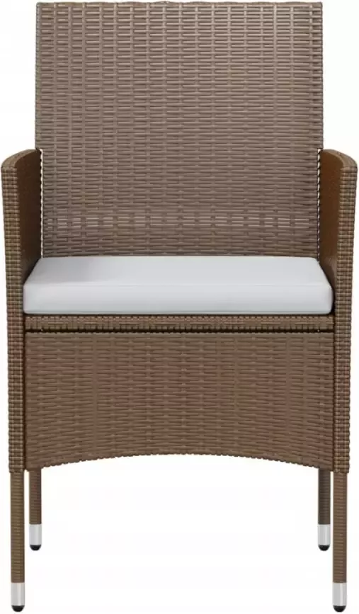 VIDAXL 3-delige Tuinset poly rattan bruin - Foto 2