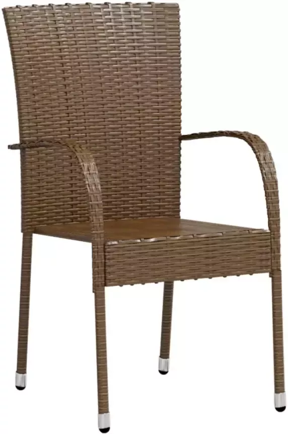 VidaXL 3-delige Tuinset poly rattan bruin