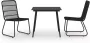 VIDAXL 3-delige Tuinset poly rattan en glas - Thumbnail 2