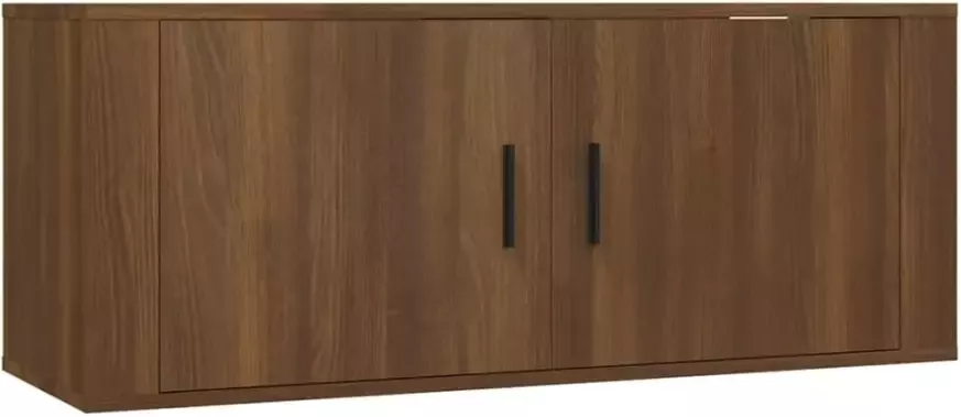 VidaXL -3-delige-Tv-meubelset-bewerkt-hout-bruineikenkleurig - Foto 4