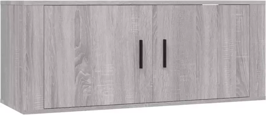 VidaXL -3-delige-Tv-meubelset-bewerkt-hout-grijs-sonoma-eikenkleurig - Foto 4