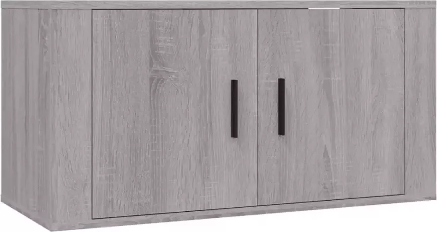 VidaXL -3-delige-Tv-meubelset-bewerkt-hout-grijs-sonoma-eikenkleurig - Foto 4