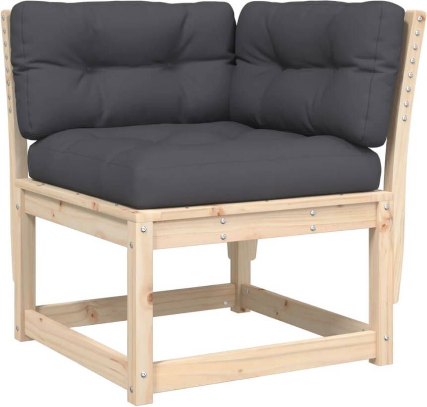 VIDAXL 4-delige Loungeset massief grenenhout