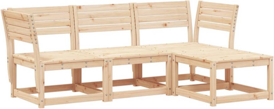 VIDAXL 4-delige Loungeset massief grenenhout - Foto 3