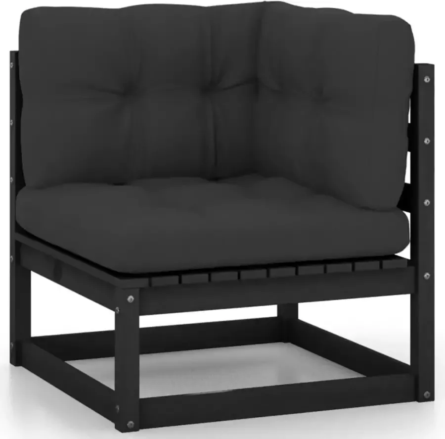 VidaXL 4-delige Loungeset met kussens massief grenenhout - Foto 1