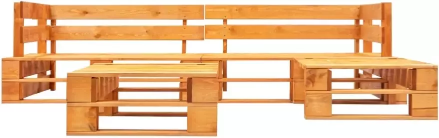 VIDAXL 4-delige Loungeset pallet hout honingbruin - Foto 2