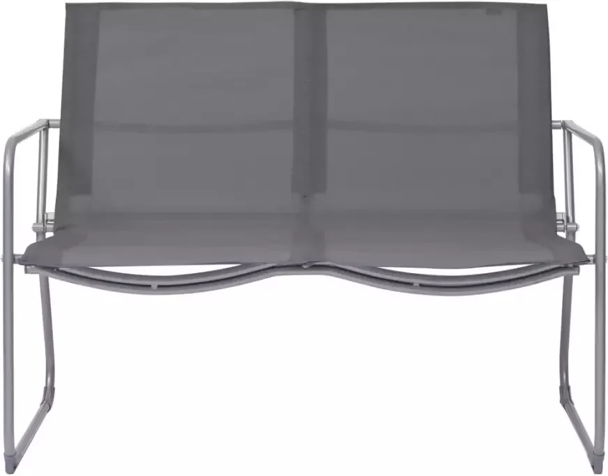 VidaXL 4-delige Loungeset stof en staal grijs