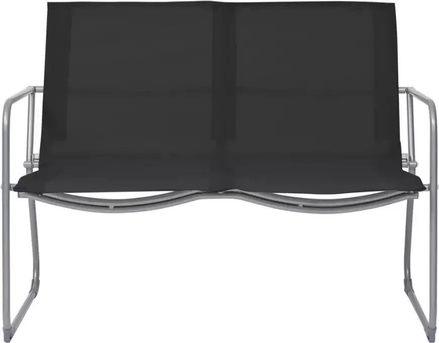 VidaXL 4-delige Loungeset stof en staal zwart