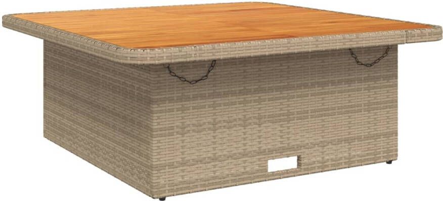 VIDAXL 4-delige Tuinset met kussens poly rattan beige - Foto 3