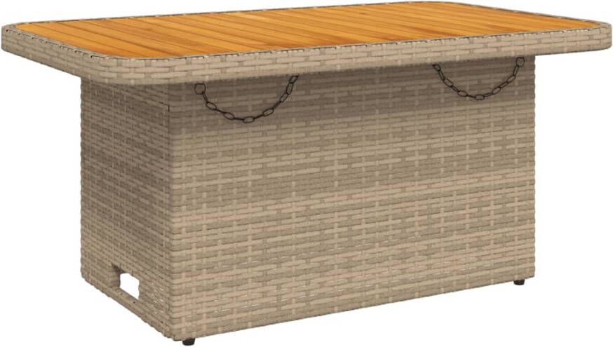 VIDAXL 4-delige Tuinset met kussens poly rattan beige - Foto 2