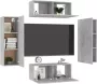 VidaXL 4-delige Tv-meubelset spaanplaat betongrijs - Thumbnail 5