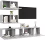 VidaXL -4-delige-Tv-meubelset-spaanplaat-betongrijs - Thumbnail 3