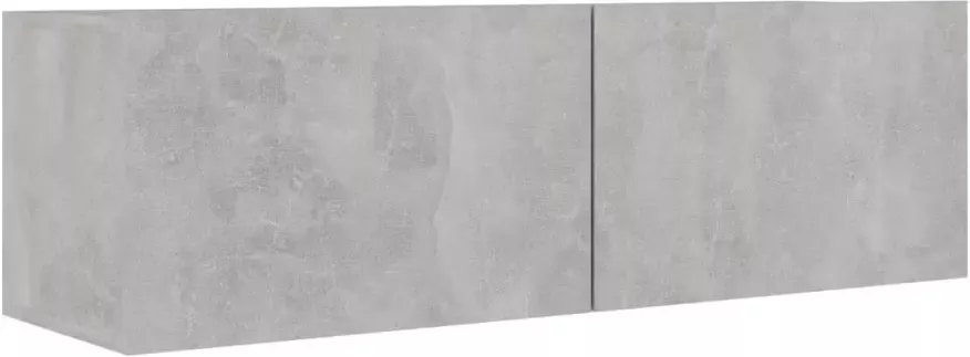 VIDAXL 4-delige Tv-meubelset spaanplaat betongrijs
