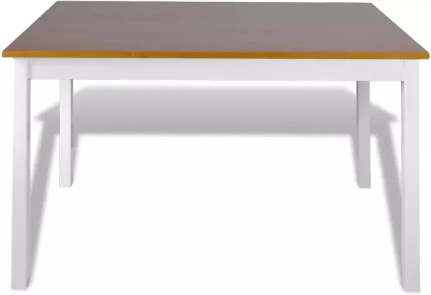 Vida XL vidaXL 5-delige Eethoek bruin en wit-VXL-240884 - Foto 4