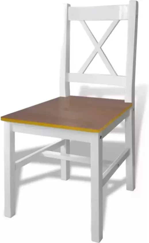 Vida XL vidaXL 5-delige Eethoek bruin en wit-VXL-240884 - Foto 3