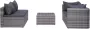VIDAXL 5-delige Loungeset met kussens poly rattan grijs - Thumbnail 2