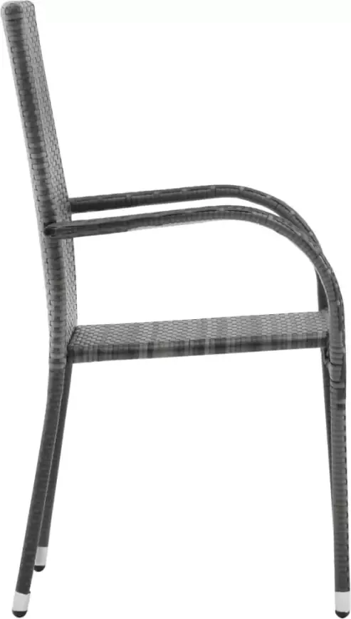 VIDAXL 5-delige Tuinset grijs en zwart - Foto 3