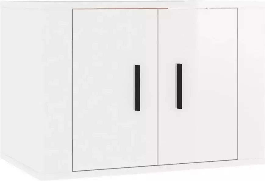 VidaXL -5-delige-Tv-meubelset-bewerkt-hout-hoogglans-wit - Foto 3