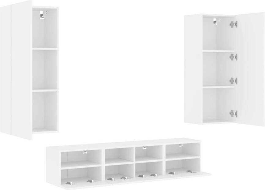 VidaXL -5-delige-Tv-meubelset-bewerkt-hout-wit - Foto 3