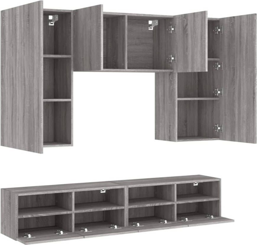VidaXL -5-delige-Tv-wandmeubelset-grijs-sonoma-eikenkleurig - Foto 3