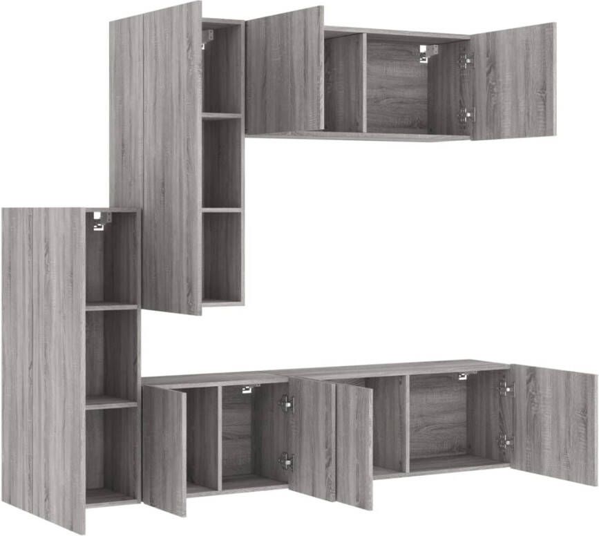 VidaXL -5-delige-Tv-wandmeubelset-grijs-sonoma-eikenkleurig - Foto 3