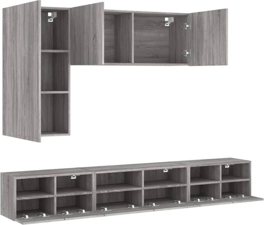VidaXL -5-delige-tv-wandmeubelset-grijs-sonoma-eikenkleurig - Foto 3