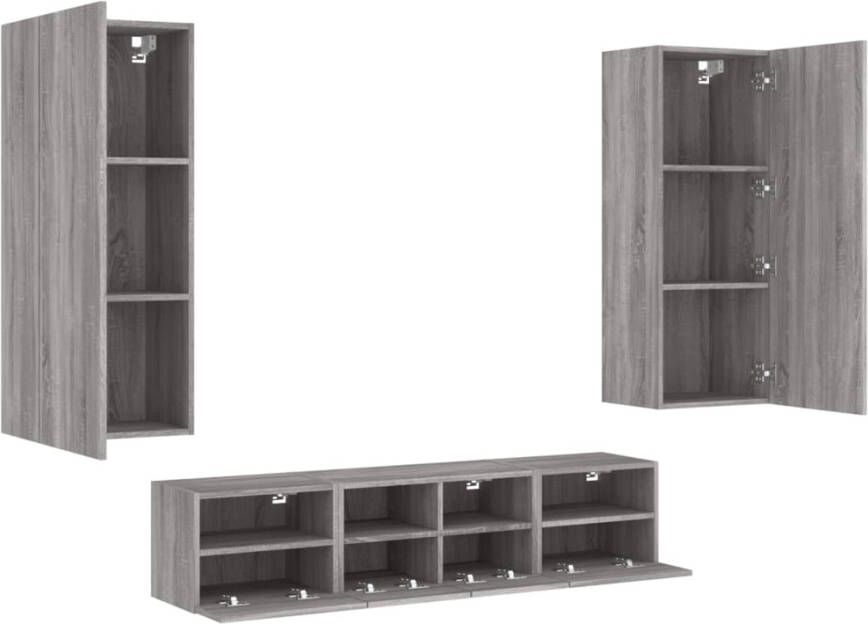 VidaXL -5-delige-Tv-wandmeubelset-grijs-sonoma-eikenkleurig - Foto 3
