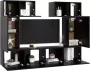 VidaXL -6-delige-Tv-meubelset-spaanplaat-zwart - Thumbnail 3