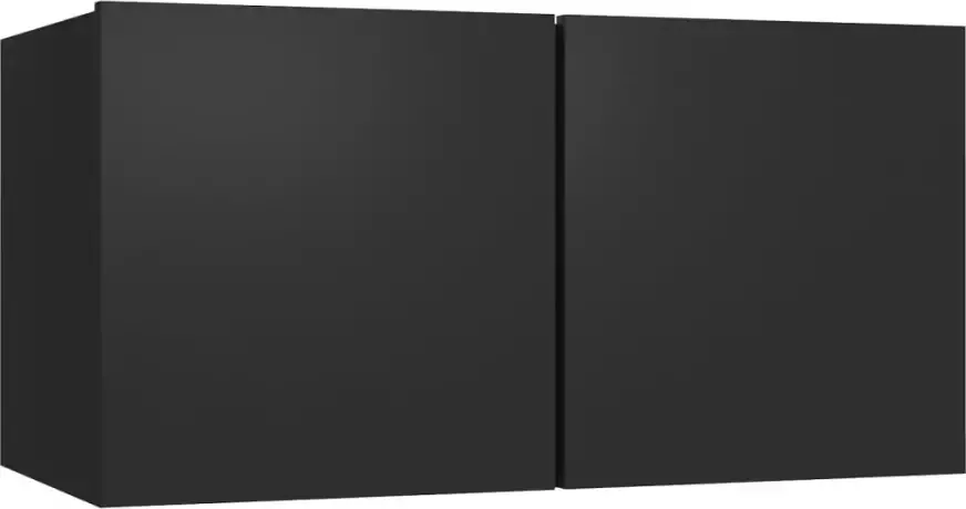 VIDAXL 6-delige Tv-meubelset bewerkt hout zwart - Foto 4
