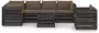 VIDAXL 7-delige Loungeset met kussens grijs geïmpregneerd hout - Thumbnail 2